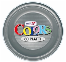PIATTI FONDI D. 220MM ARGENTO 30PZ