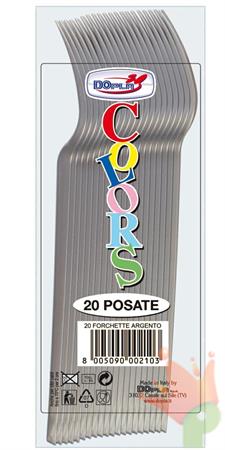 FORCHETTE 18CM ARGENTO 20PZ