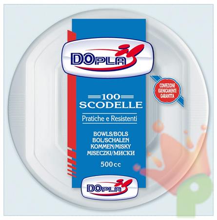 SCODELLE 500CC BIANCO 100PZ