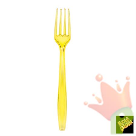 FORCHETTA PESANTE GIALLO LIMONE TRASP. 50PZ