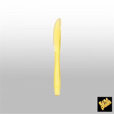 COLTELLO PESANTE GIALLO LIMONE TRASPARENTE 50PZ