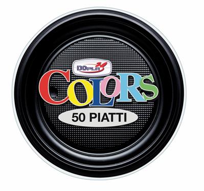 PIATTI FRUTTA D. 170MM NERO 50PZ