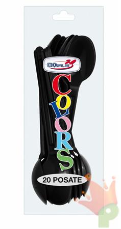 CUCCHIAIO 18CM NERO 20PZ