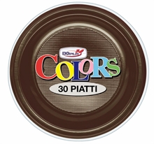 PIATTI FONDI D. 220MM CIOCCOLATO 30PZ