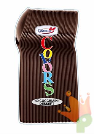 CUCCHIAINO DESSERT 12CM CIOCCOLATO 40PZ