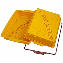 HAPPY BIRTHDAY IN SILICONE 330X220 H 50MM GIALLO