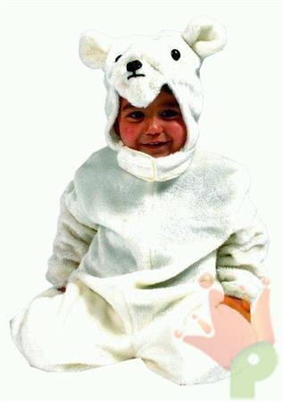 COSTUME ORSO BIANCO BABY TG. 104 ANNI 3-4 COD. 409242