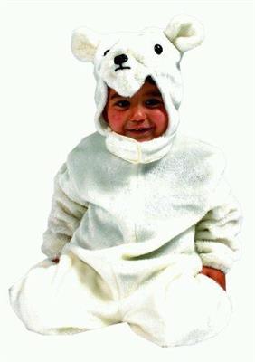 COSTUME ORSO BIANCO BABY TG. 104 ANNI 3-4 COD. 409242