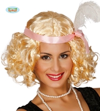 PARRUCCA BIONDA CON PIUMA
