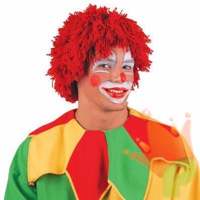 Parrucca Clown Rosso
