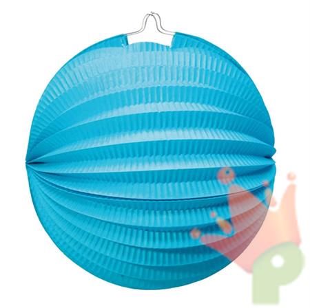 LANTERNA ROTONDA 26CM AZZURRO