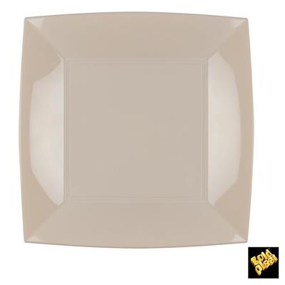 PIATTO PIANO 23X23CM NICE TAUPE 8 PZ