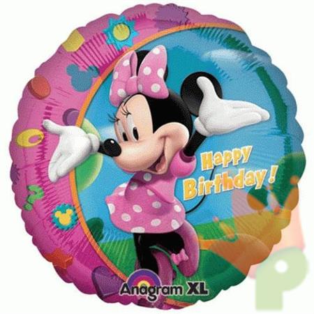 PALLONCINO MYLAR 18INCH MINNIE HAPPY BIRTHDAY