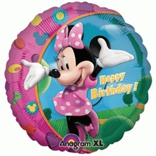 PALLONCINO MYLAR 18INCH MINNIE HAPPY BIRTHDAY