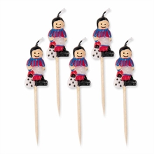 PICKS CANDELINE CALCIATORI ROSSO/BLU 5 PZ