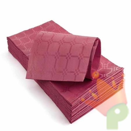 TOVAGLIA PIEGATA 100X100 DAMASCATA VINACCIA 25 PZ