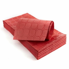 TOVAGLIA IMPERMEABILE 100X100CM DAMASCATA ROSSO 25 PZ