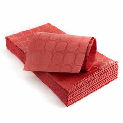 TOVAGLIA IMPERMEABILE 100X100CM DAMASCATA ROSSO 25 PZ