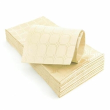 TOVAGLIA PIEGATA 100X100 DAMASCATA AVORIO 25 PZ