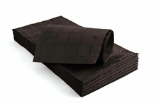 TOVAGLIA PIEGATA 100X100 DAMASCATA CIOCCOLATO 25 PZ