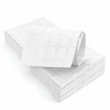 TOVAGLIA PIEGATA 100X100CM DAMASCATA BIANCA 25PZ