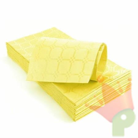 TOVAGLIA IMPERMEABILE 100X100CM DAMASCATA GIALLO 25 PZ