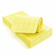 TOVAGLIA IMPERMEABILE 100X100CM DAMASCATA GIALLO 25 PZ