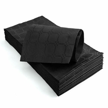 TOVAGLIA PIEGATA 100X100 DAMASCATA NERO 25 PZ