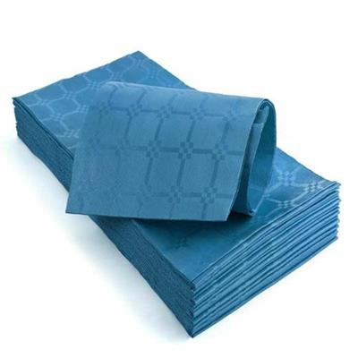 TOVAGLIA IMPERMEABILE 100X100 DAMASCATA BLU ROYAL 25 PZ