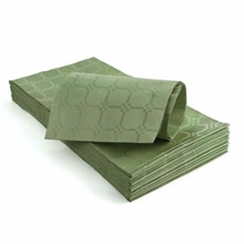 TOVAGLIA PIEGATA 100X100 DAMASCATA VERDE 25 PZ