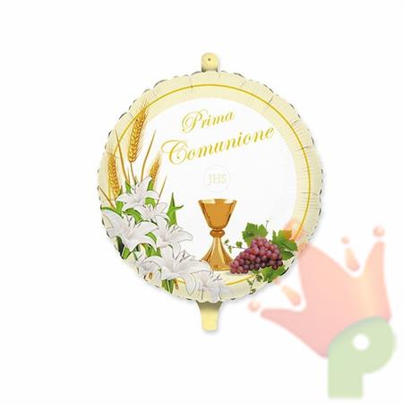 PALLONCINO MYLAR 18INCH COMUNIONE LILY