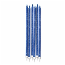 CANDELINE MATITA + SUPPORTO GLITTER BLU 12PZ