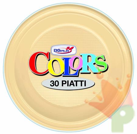 PIATTI FONDI D. 220MM CREMA 30PZ