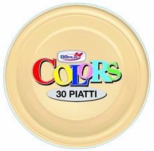 PIATTI FONDI D. 220MM CREMA 30PZ