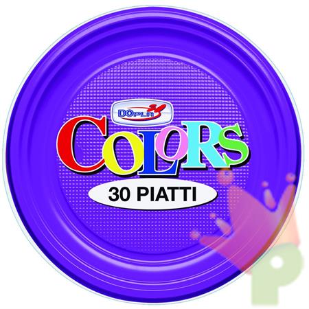 PIATTI FONDI D. 220MM VIOLA 30PZ