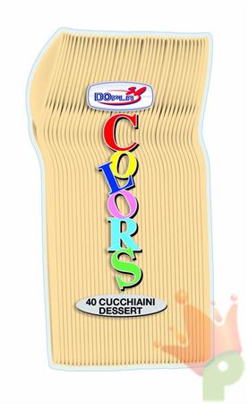 CUCCHIAINO DESSERT 12CM CREMA 40PZ