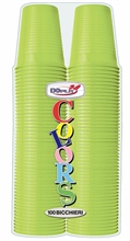 BICCHIERI 200CC VERDE ACIDO 100PZ