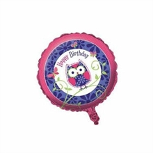 PALLONCINO MYLAR 18 HAPPY BIRTHDAY OWL PAL GUFO