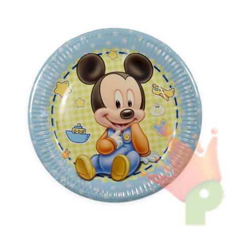 PIATTO 23CM BABY TOPOLINO MICKEY MOUSE 8PZ