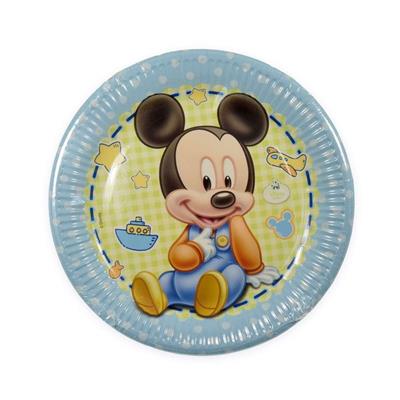 PIATTO 23CM BABY TOPOLINO MICKEY MOUSE 8PZ