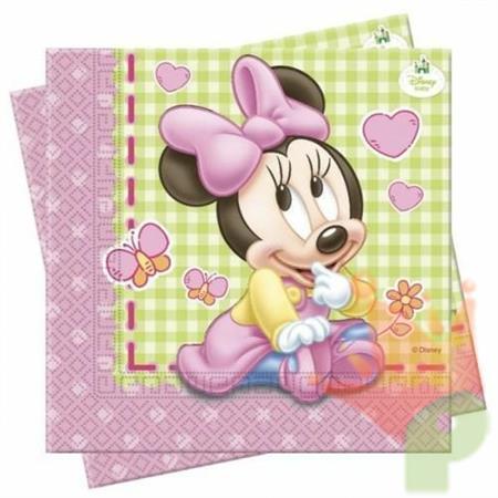 TOVAGLIOLI 33X33CM BABY MINNIE 20PZ