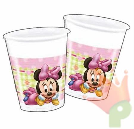 BICCHIERI BABY MINNIE 200 ML 8 PZ