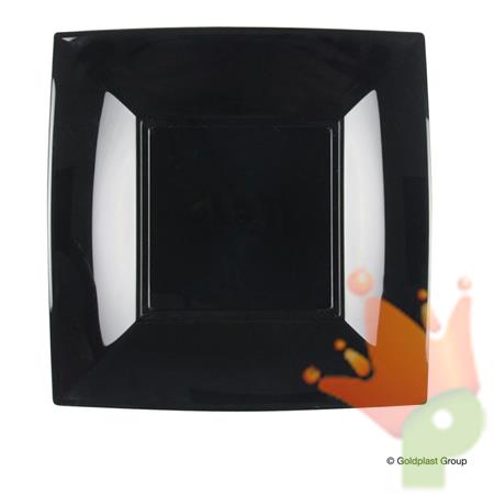 PIATTO 18X18CM DESSERT NICE NERO 8PZ