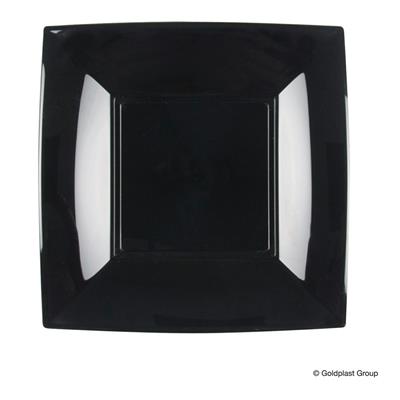 PIATTO 18X18CM FONDO NICE NERO 8PZ