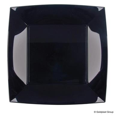PIATTO PIANO 23X23CM NICE NERO 8PZ