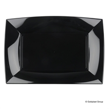 PIATTO RETTANGOLARE 34,5x23cm NICE NERO 3PZ