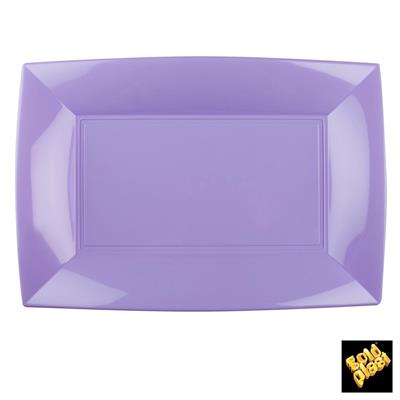 PIATTO RETTANGOLARE NICE LILLA 3PZ