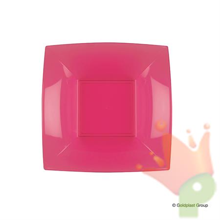PIATTO FONDO 18X18CM NICE FUCSIA 8PZ