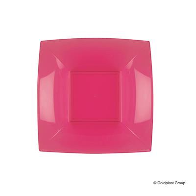 PIATTO FONDO 18X18CM NICE FUCSIA 8PZ