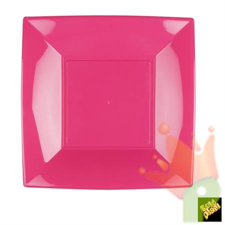 PIATTO PIANO 23X23CM NICE FUCSIA 8PZ